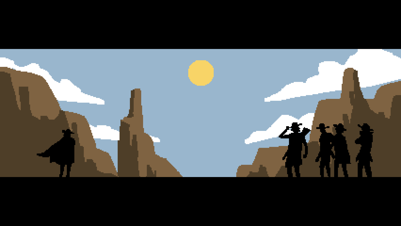 The protagonist encounters bandits on the edge of town