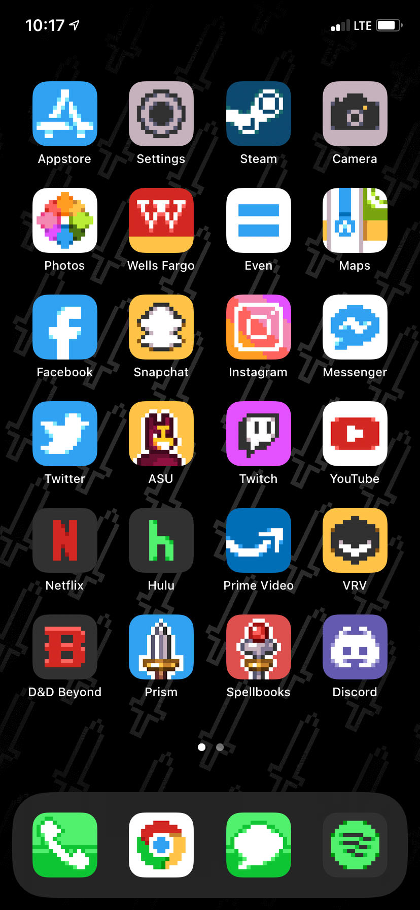 Homscreen page 1