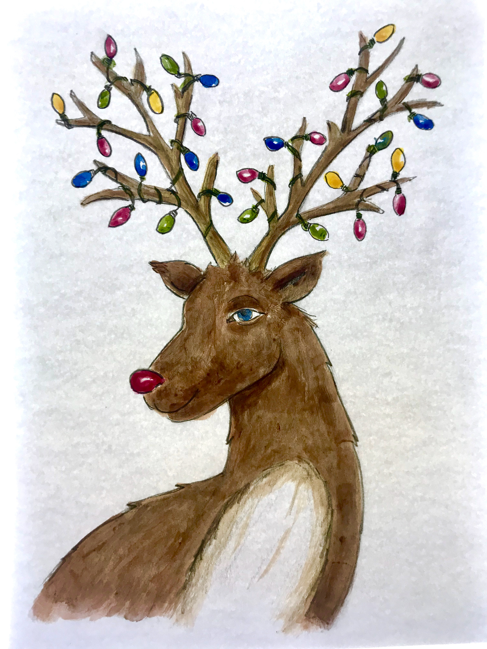 Holiday card drawings
