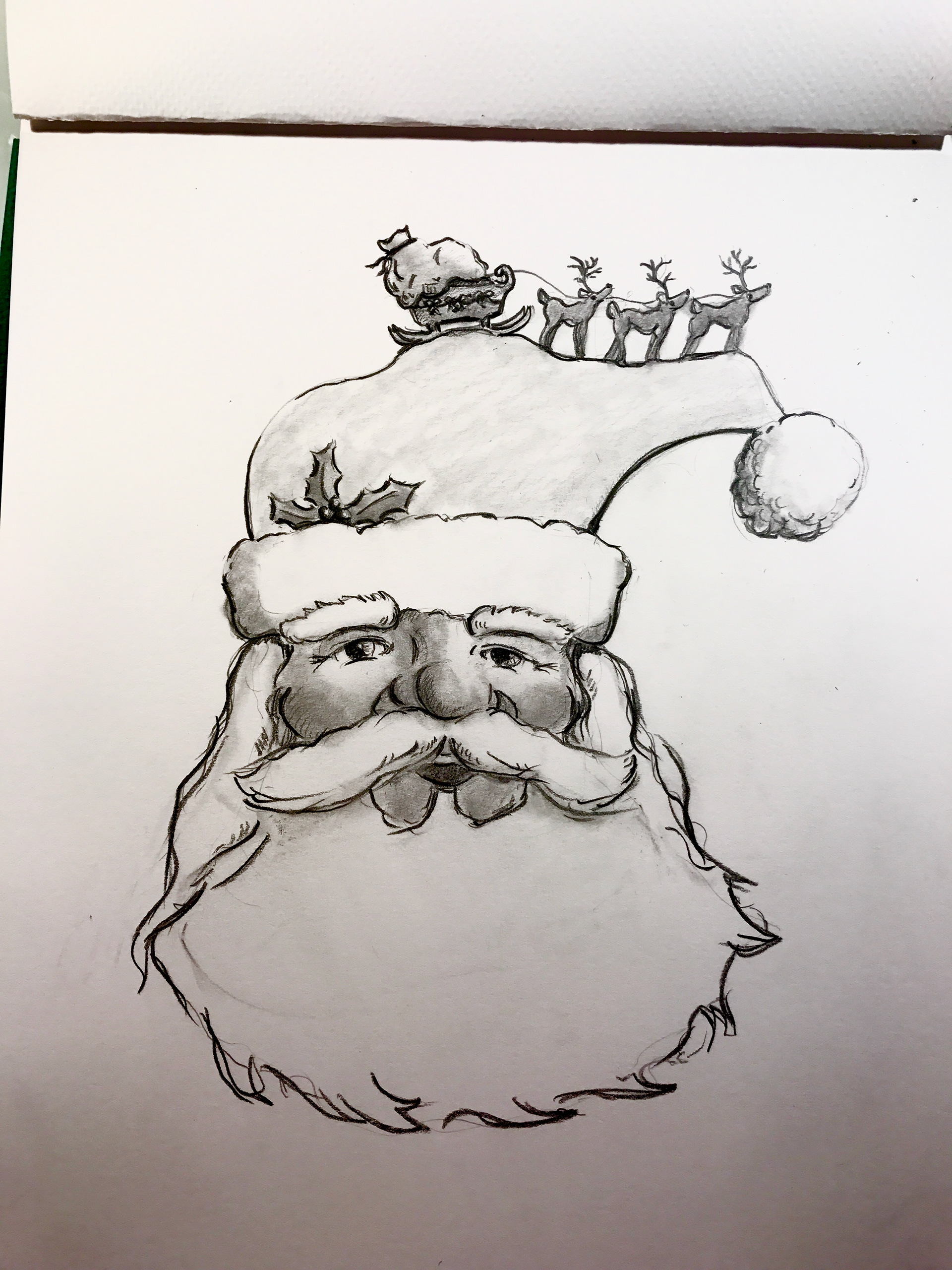 Holiday card drawings