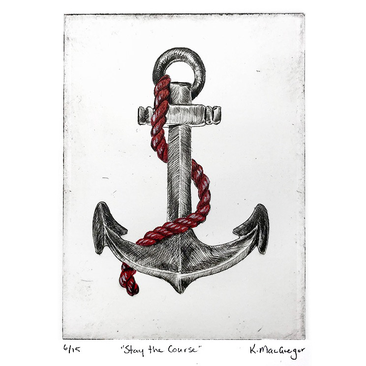Red Anchor " Stay the Course" - Availale