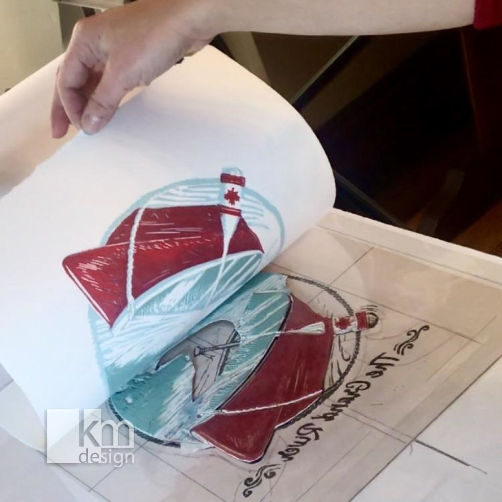 relief printing by artist Kristine MacGregor