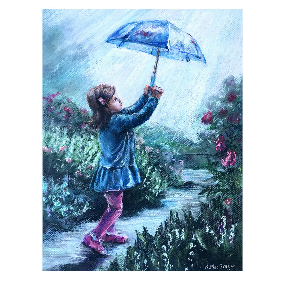 Along the path - Chalk Pastel - 11 x 14
