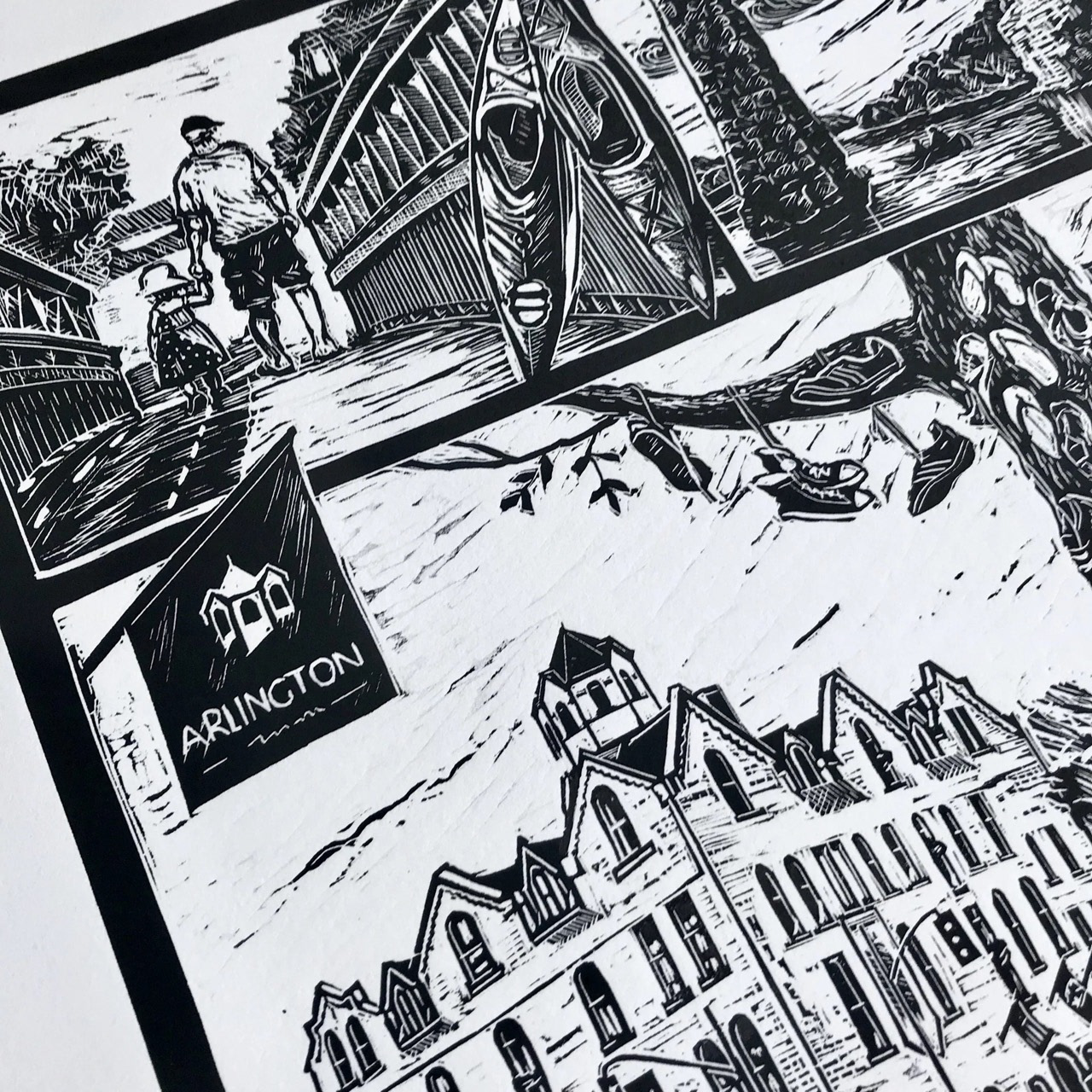 Arlington. Detail of "Welcome to Paris Print"