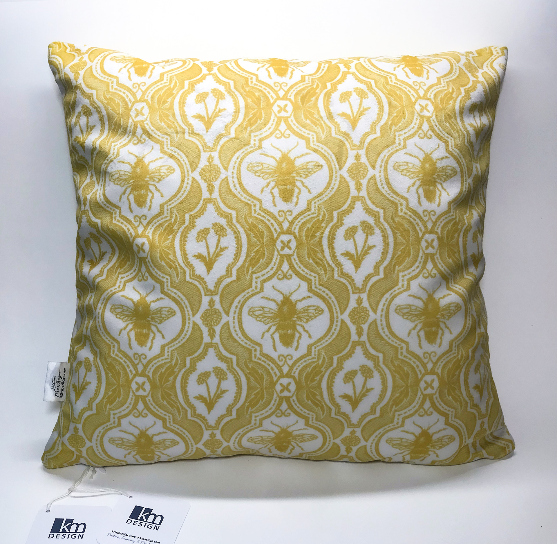 yellow bee pillow case