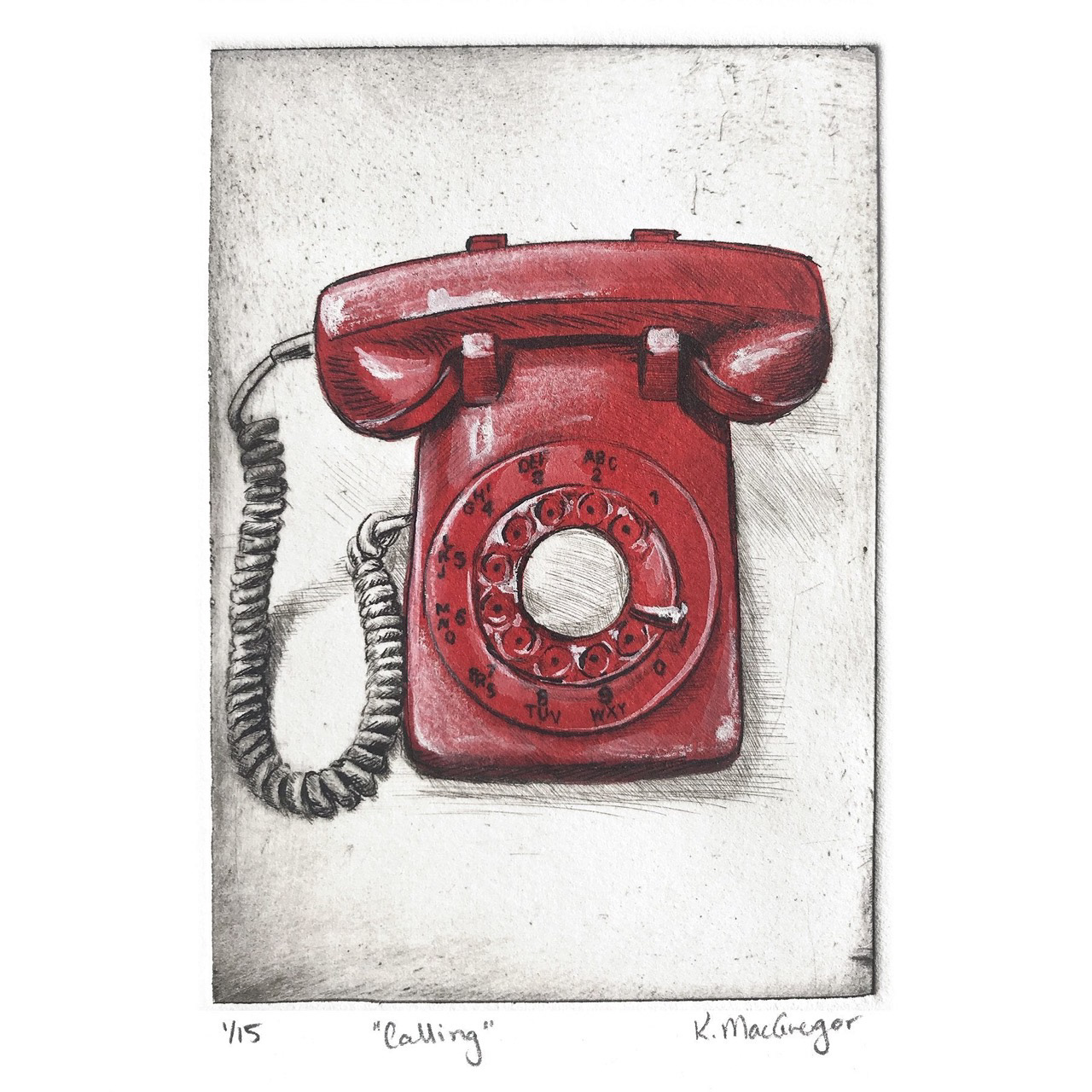 Vintage Red Phone - Available