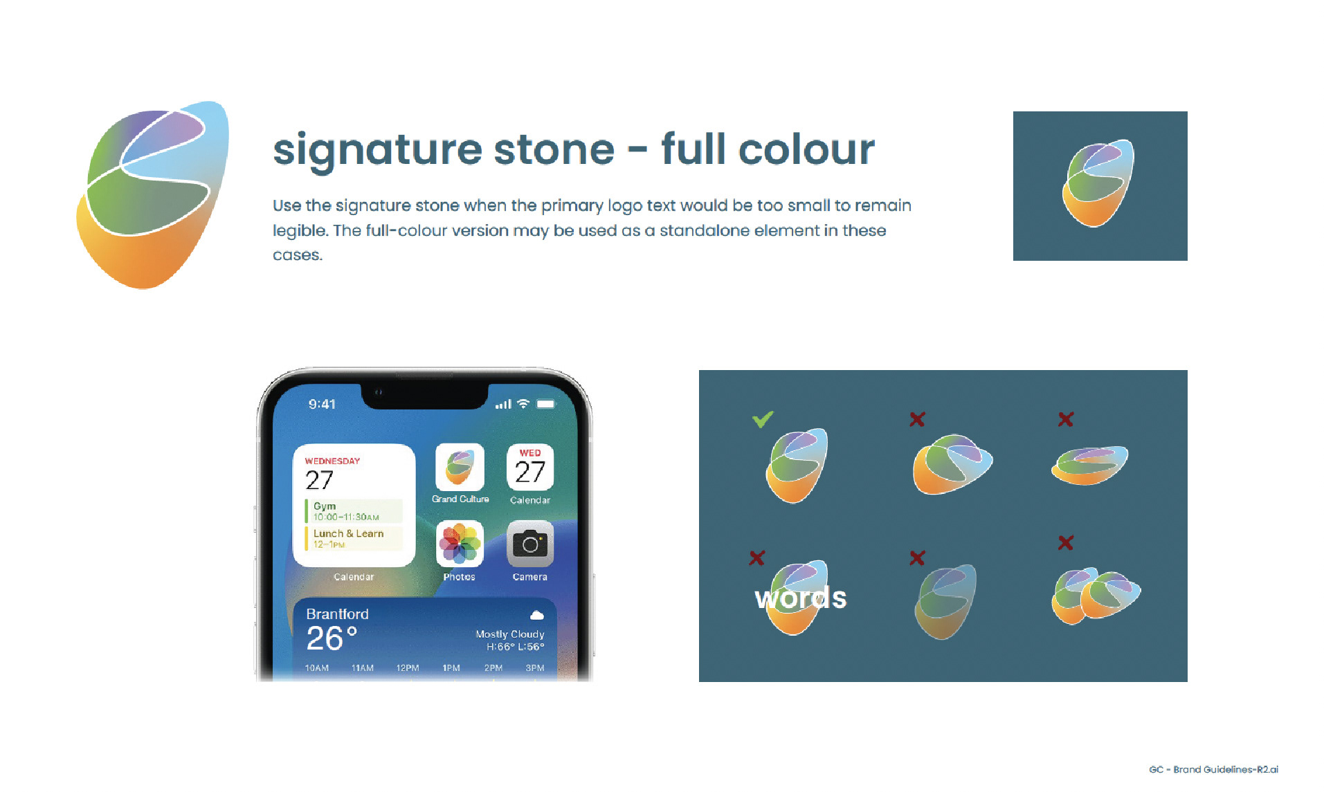 Logo usage - Page from Brand Guidelines