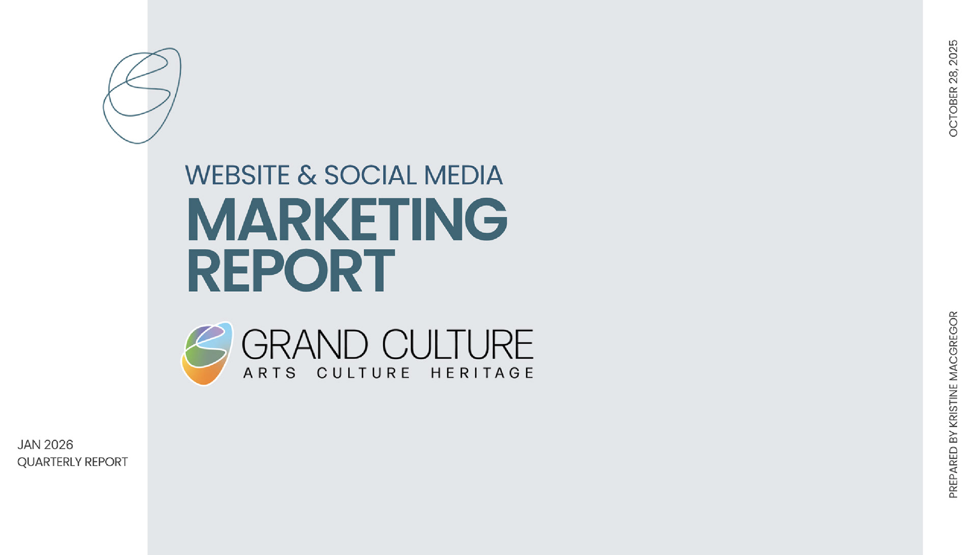 Cover of Quarterly Marketing Report