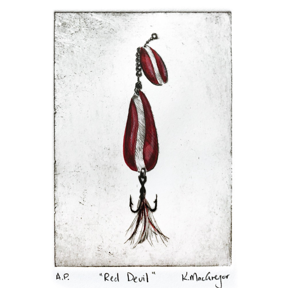 Red Fishing Lure "Dardevle" Available
