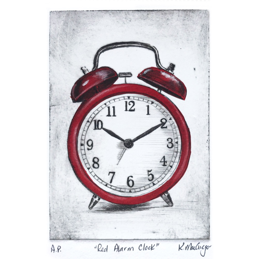 Vintage Red Alarm Clock - Available