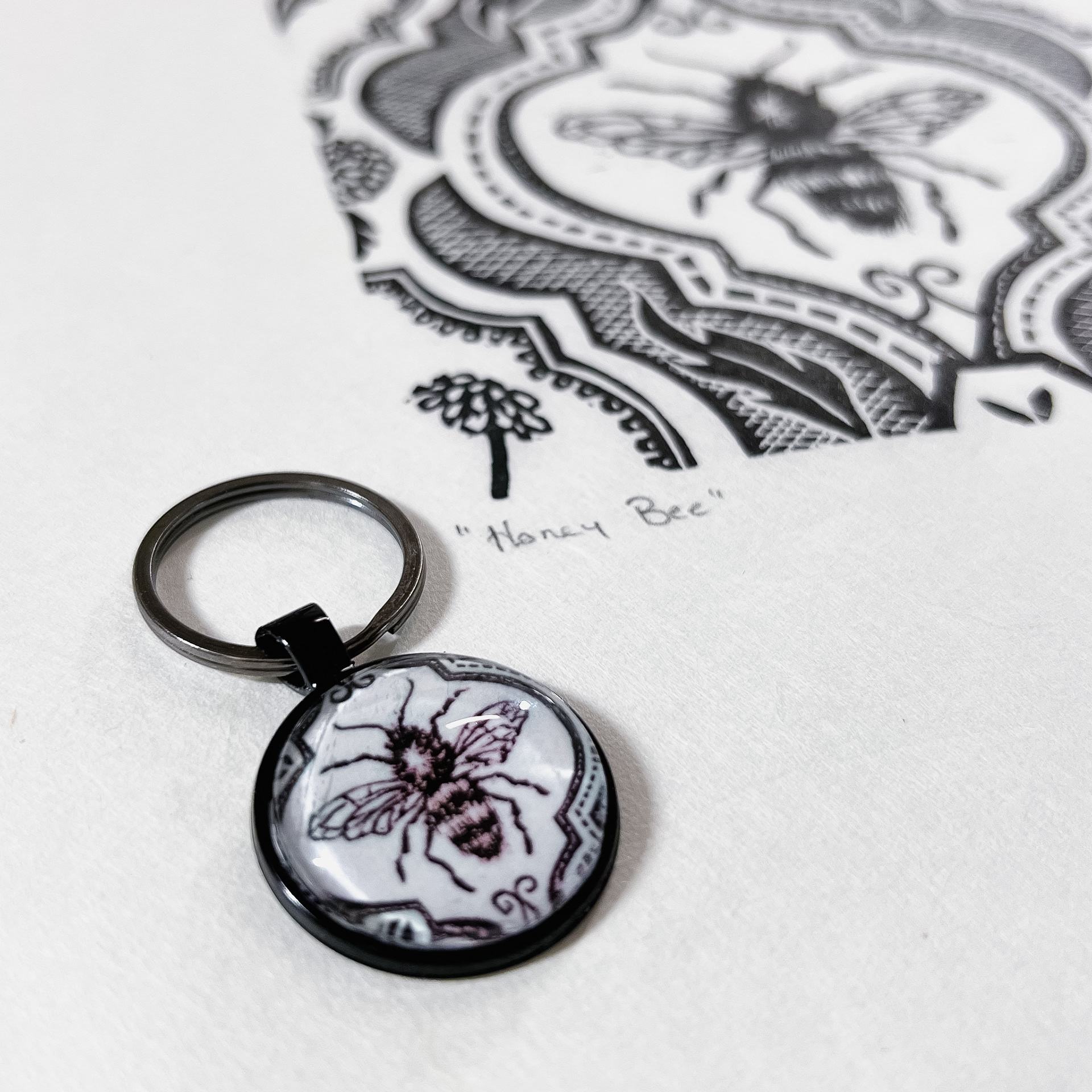 bee pattern charm
