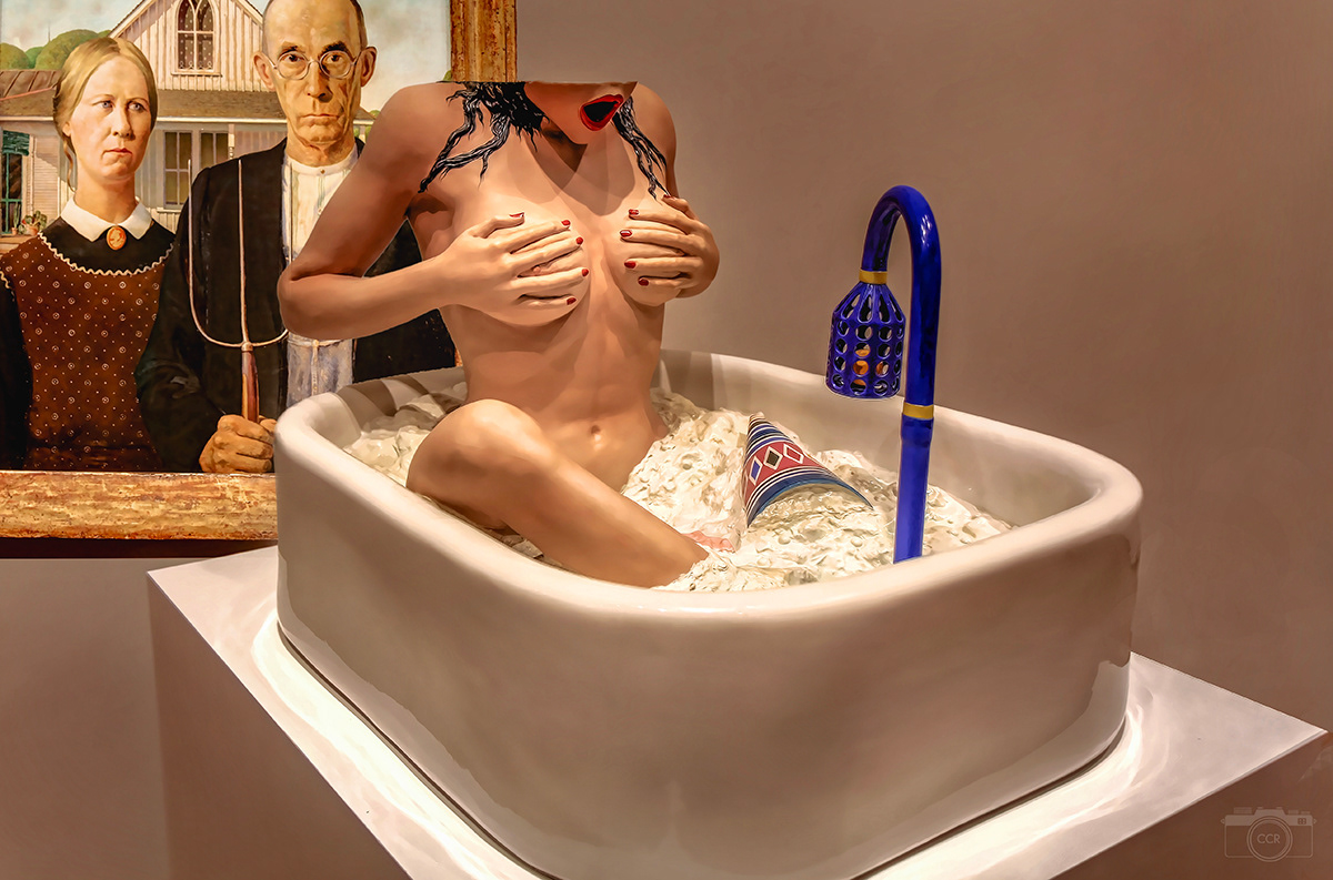 How I really want to see American Gothic and Woman in Tub displayed - Art Institute of Chicago