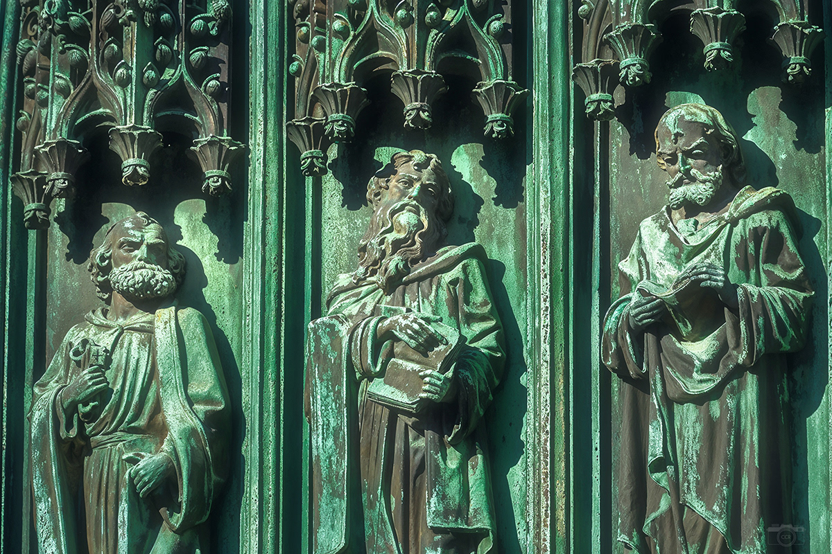 The Bronze Doors of the Unitarian Memorial Church - Fairhaven, MA