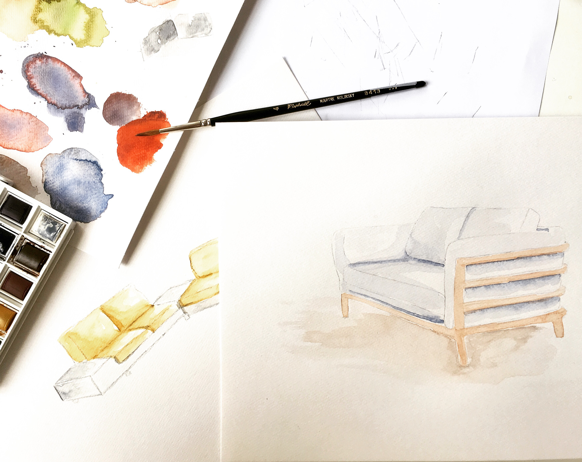 Croquis aquarelle