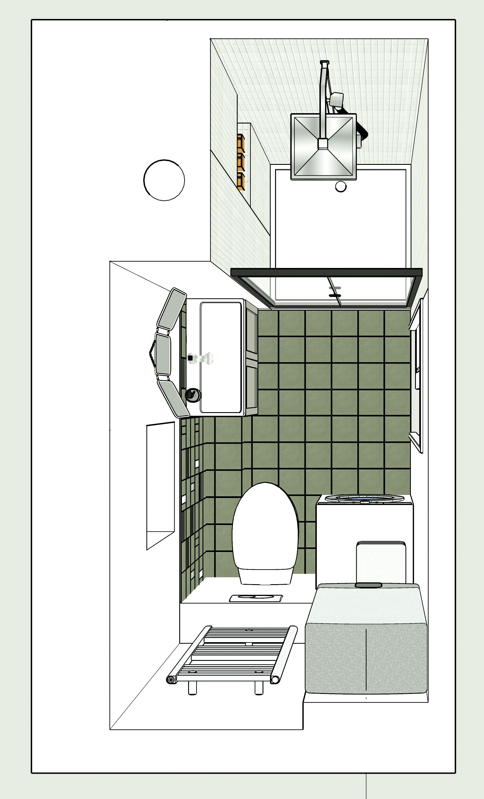 Plan salle d'eau - 3D