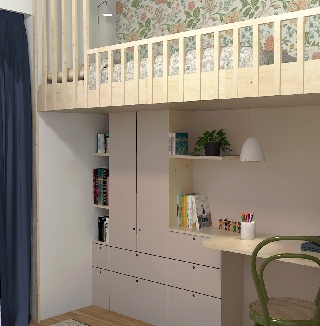 Rendu 3D chambre fille