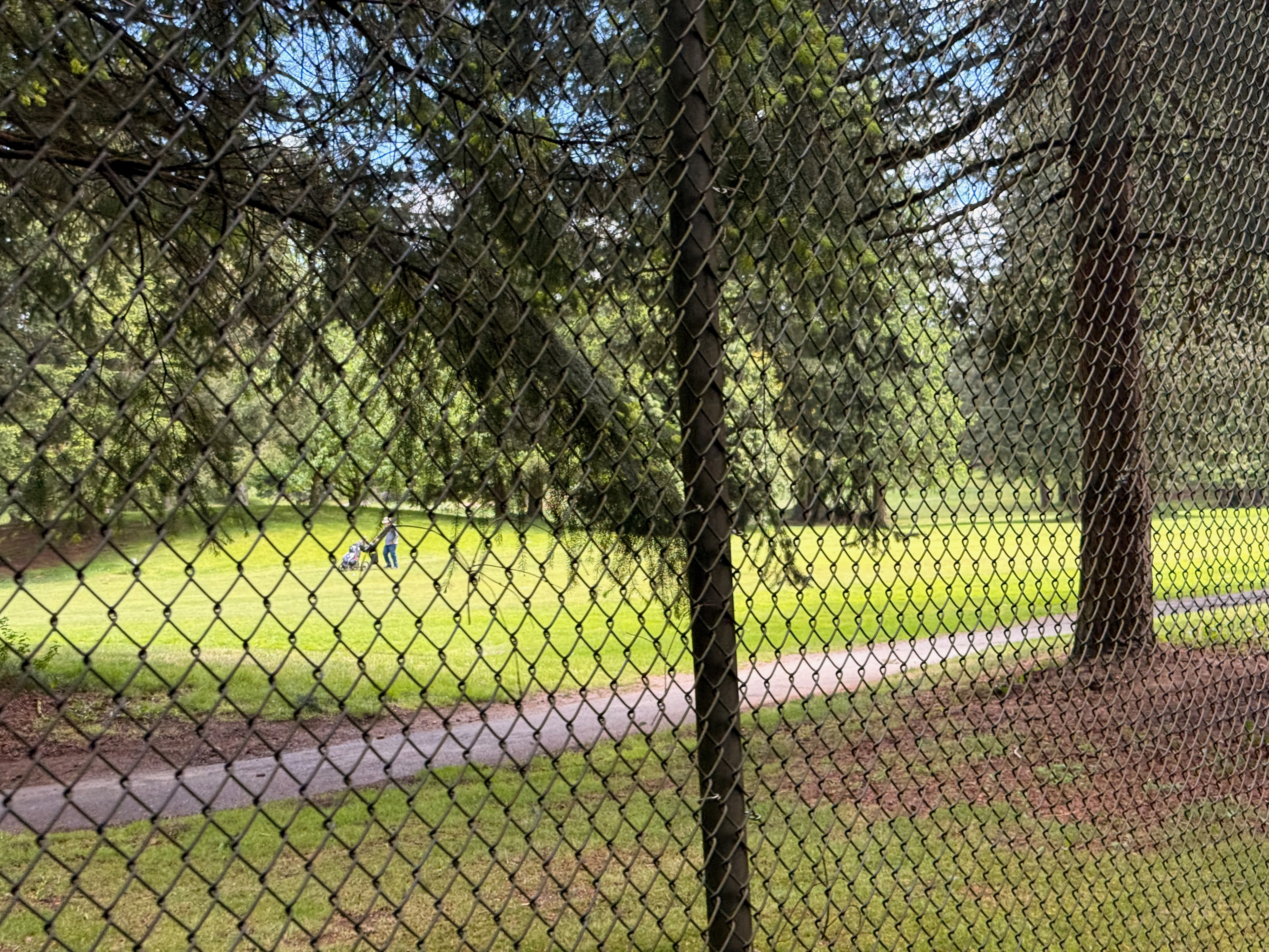 Bike paths through suburbs and around golf courses.