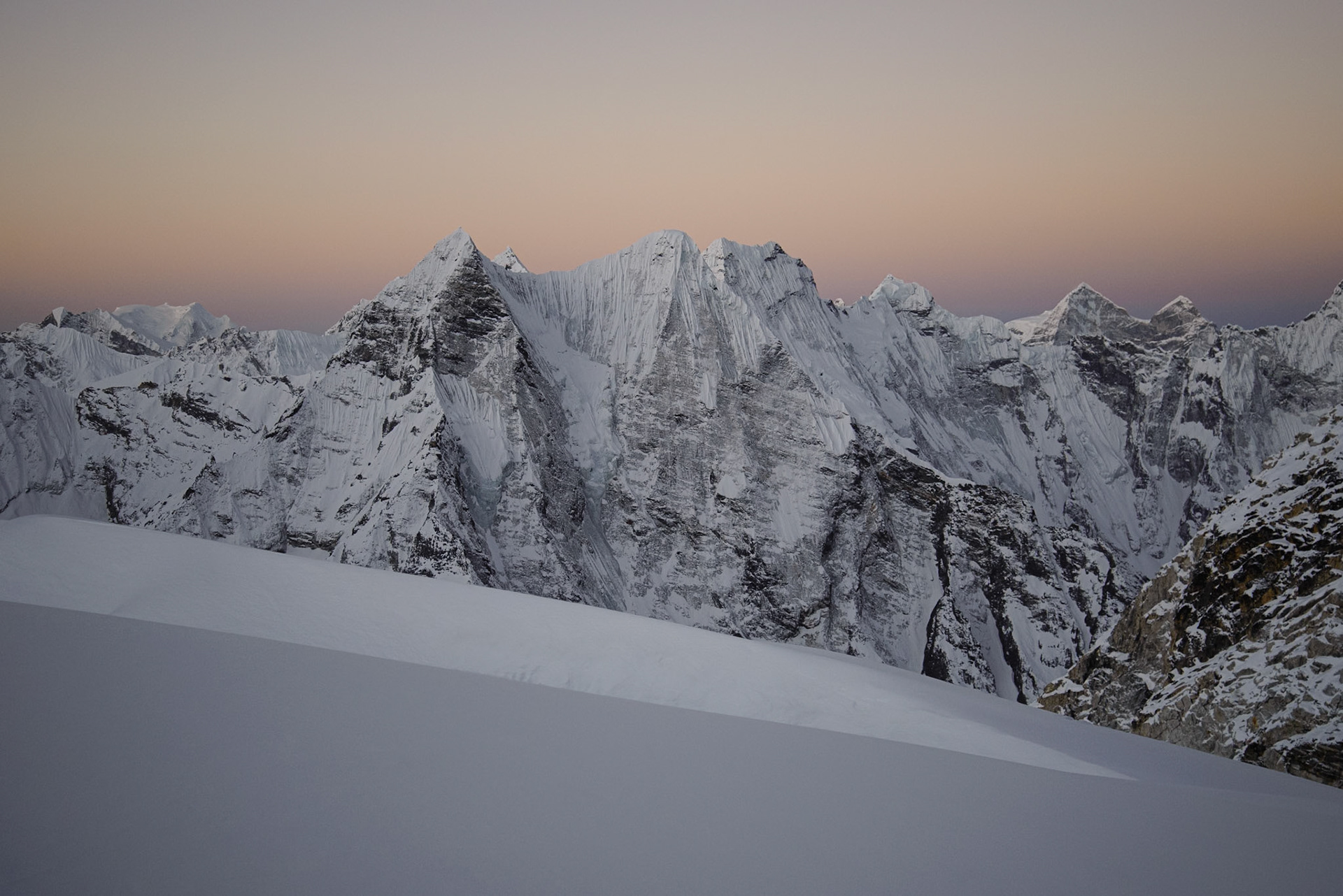 View south from the ascent up Island Peak