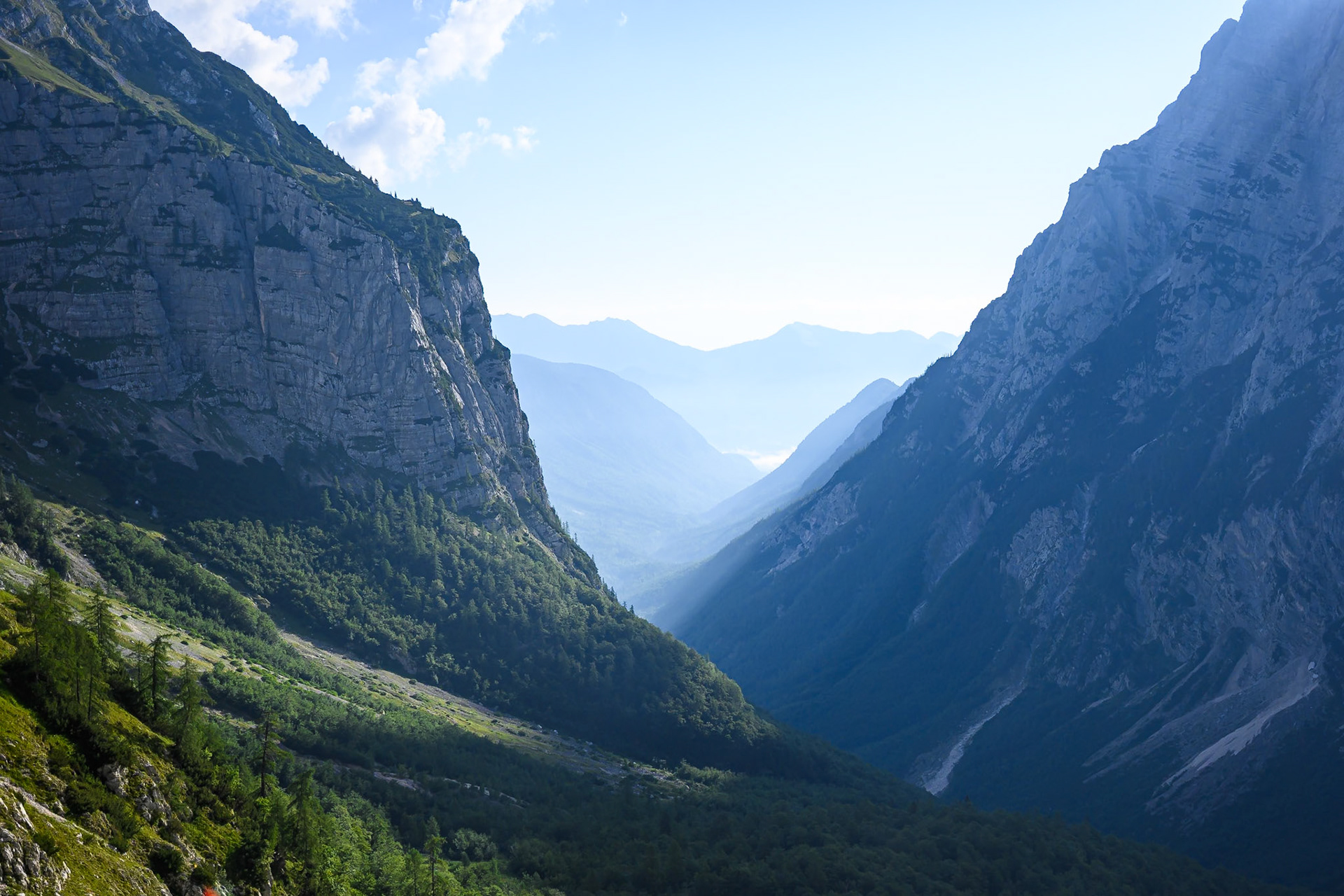 There was a STEEP road up this valley