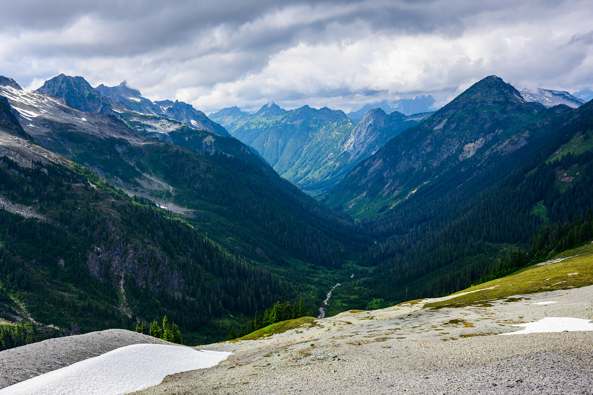 Down the East Nooksack Cirque