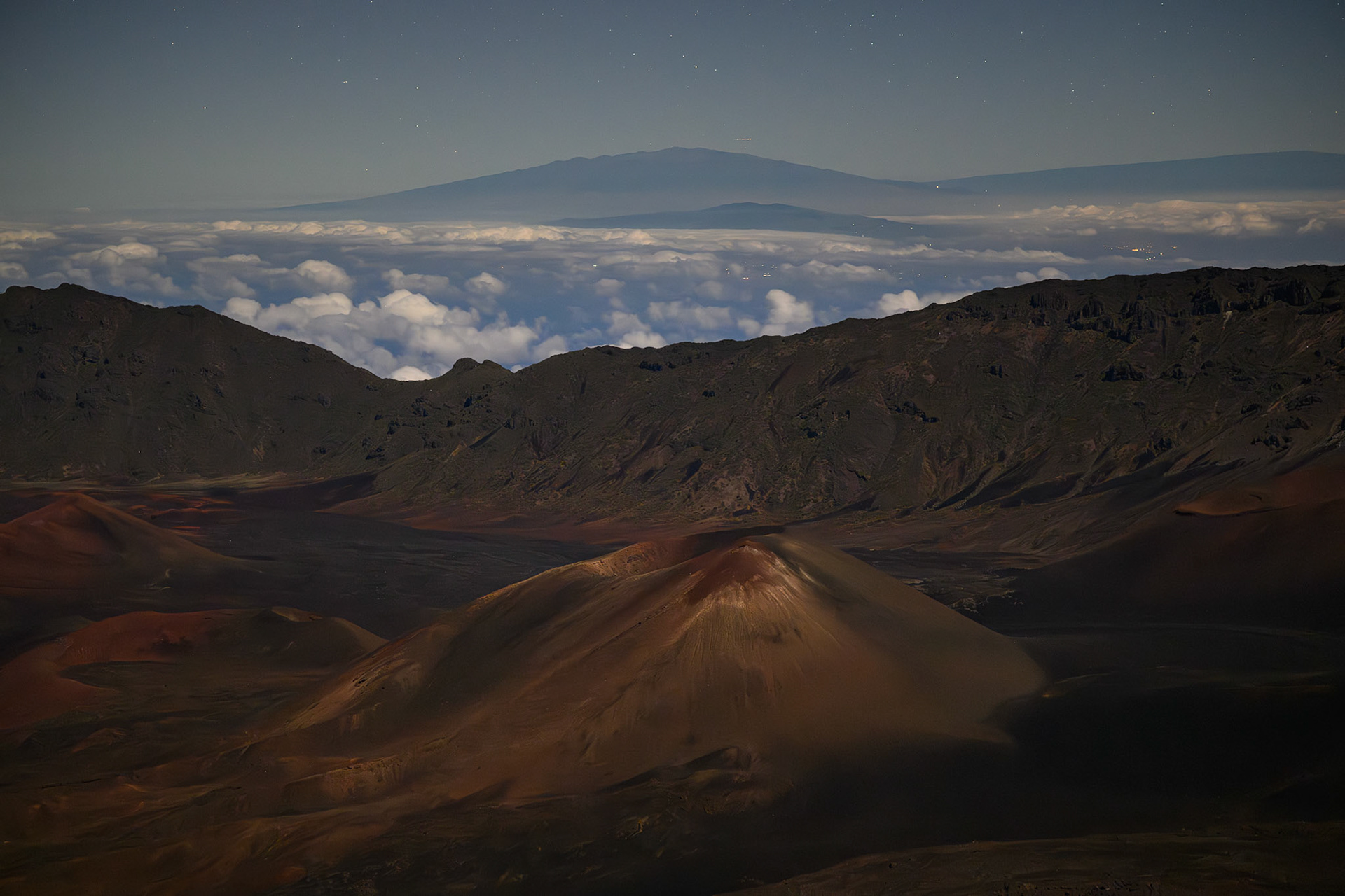 The Big Island in the distance.