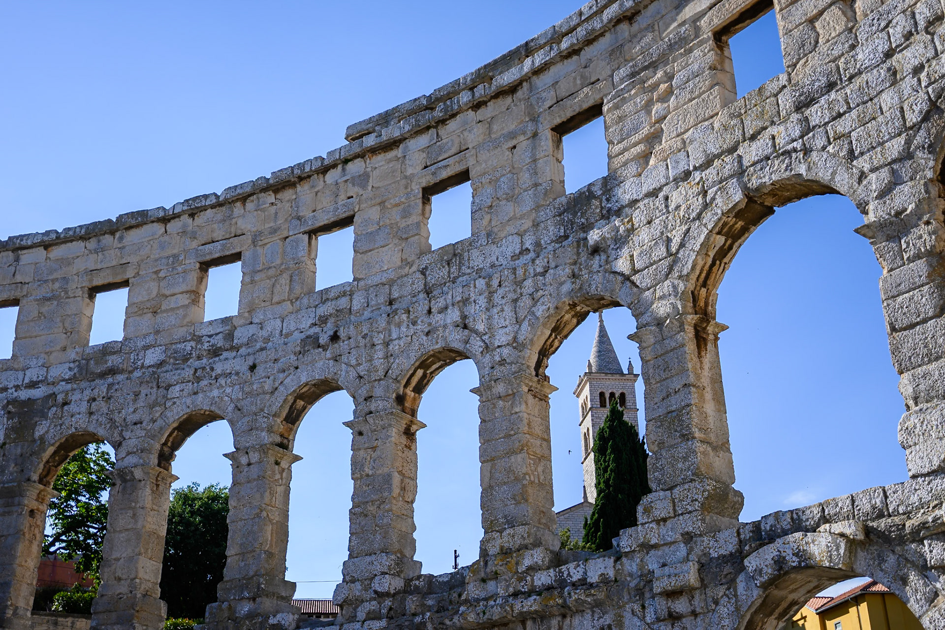 Pula Arena, one of the six large remaining Roman amphitheaters