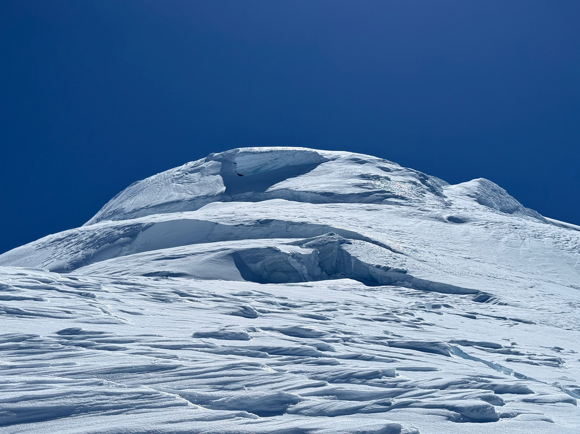 Summit headwall.