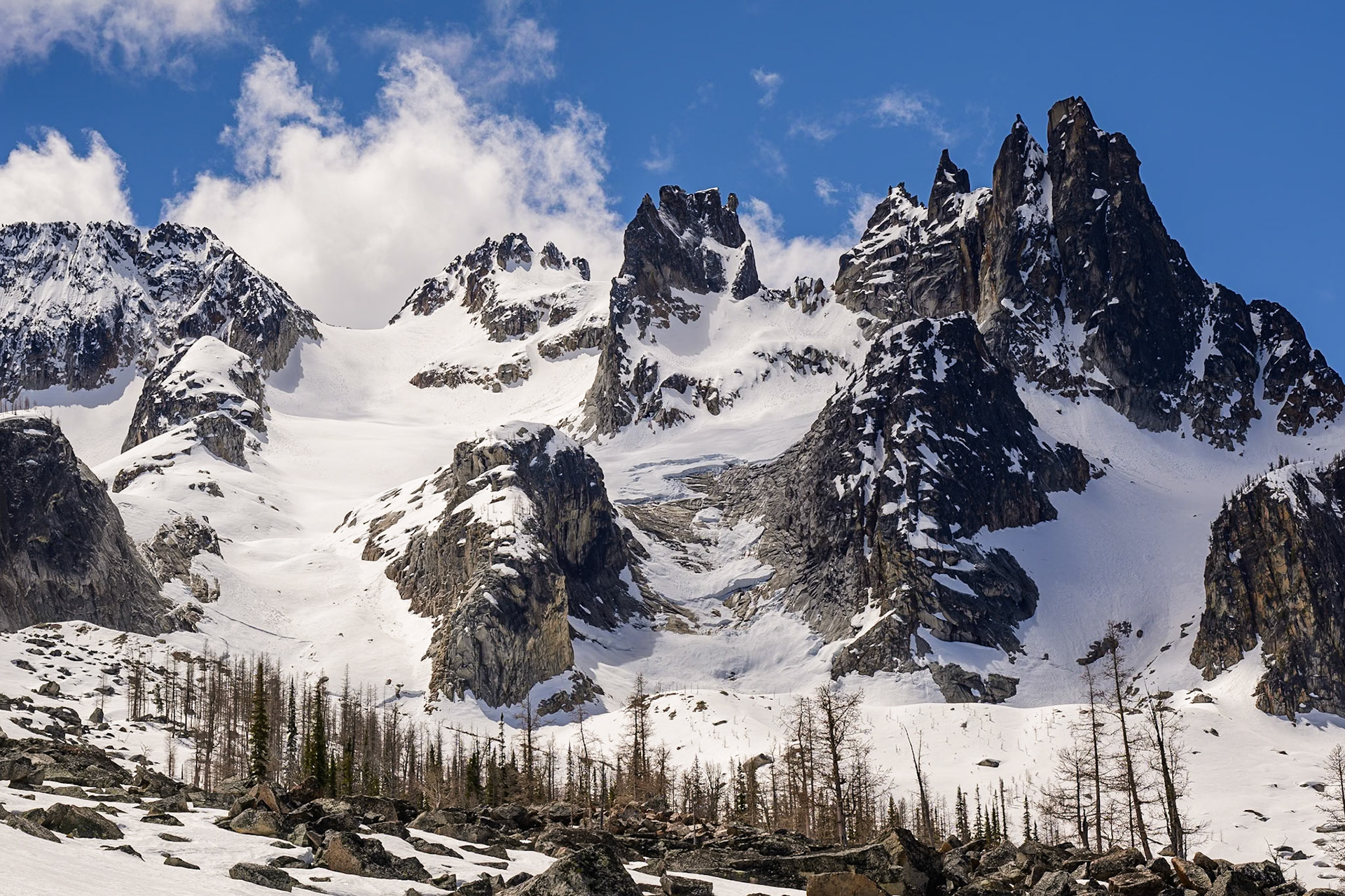 Summit of Silverstar on the left. Vasaliki Ridge on the right.
