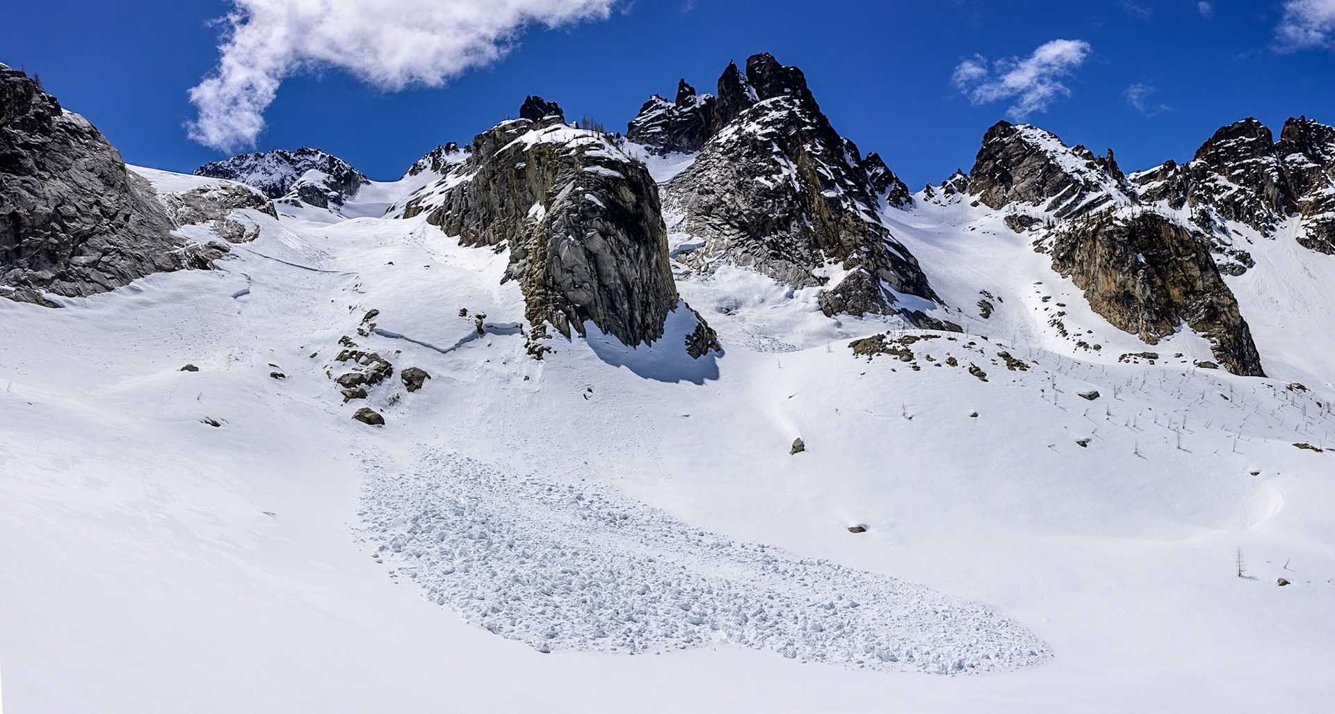 Old avalanche debris