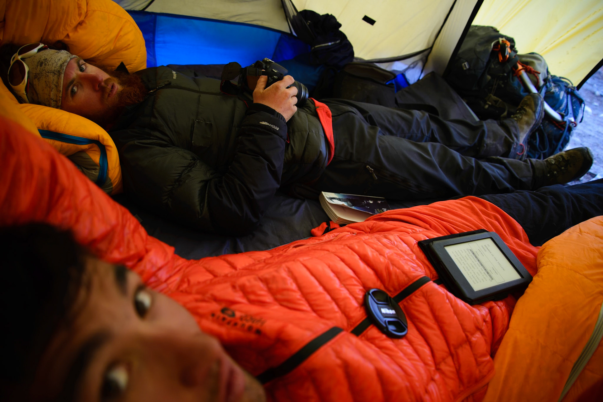 Tent photo before summit push of Island Peak