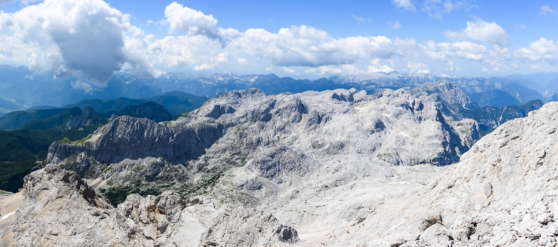 View from summit to the south
