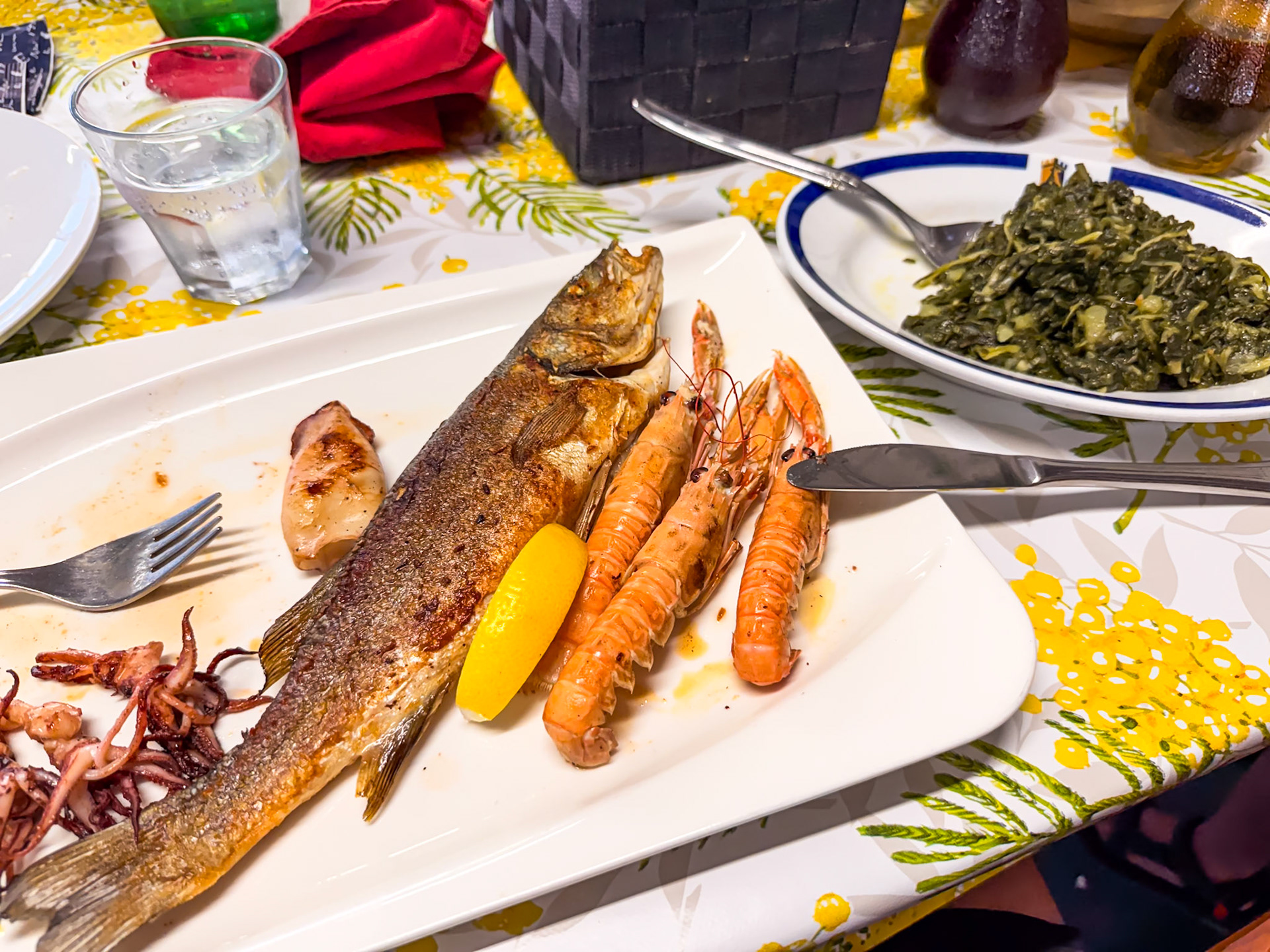 Fish, prawns, squid in the islands