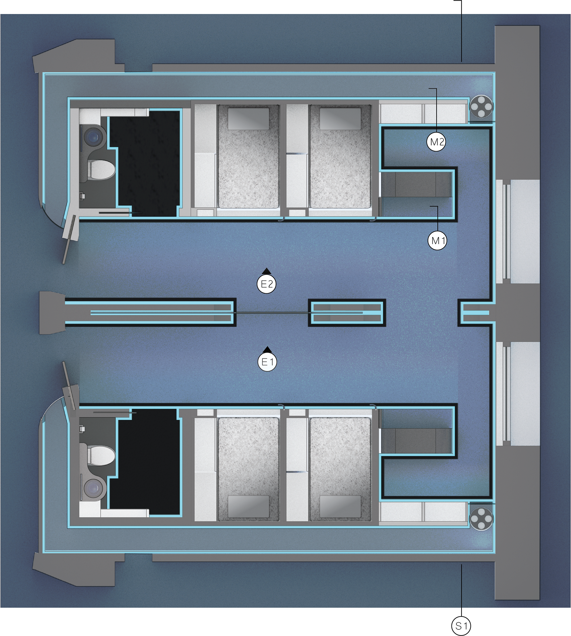 Enlarged Room Plan