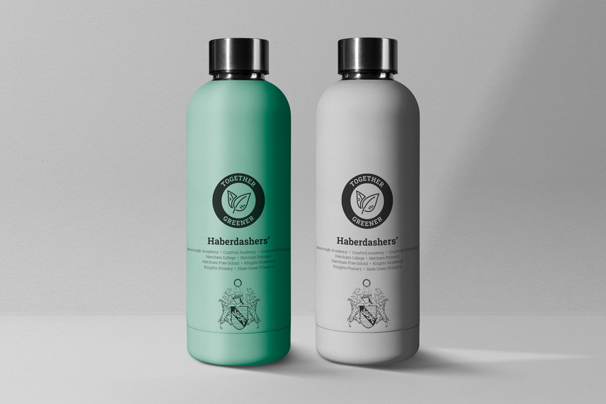 Branded water bottles