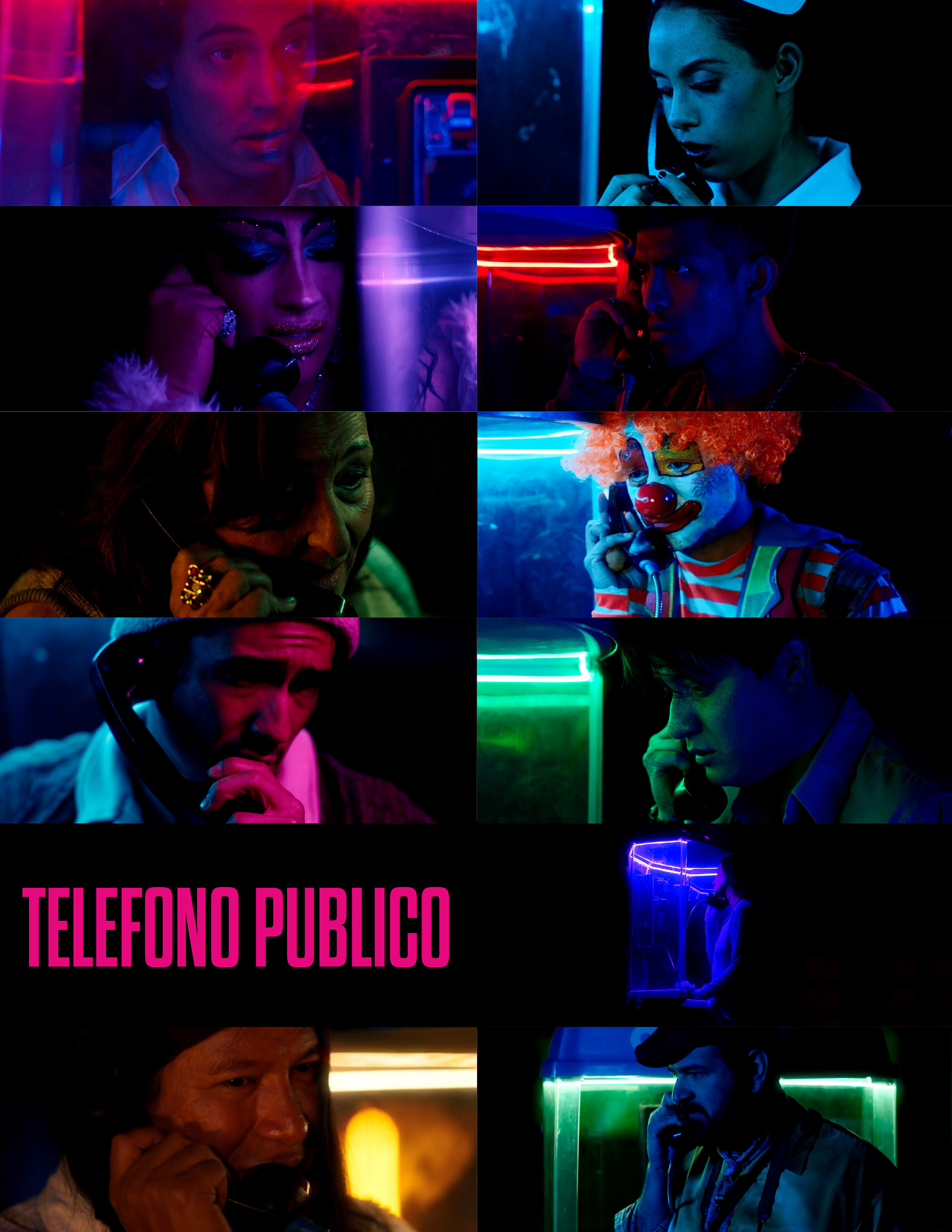 poster de teléfono público, película independiente. 