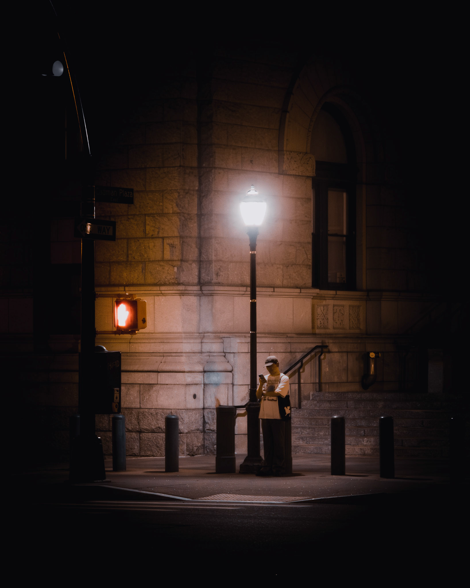 Lighted Street Corner