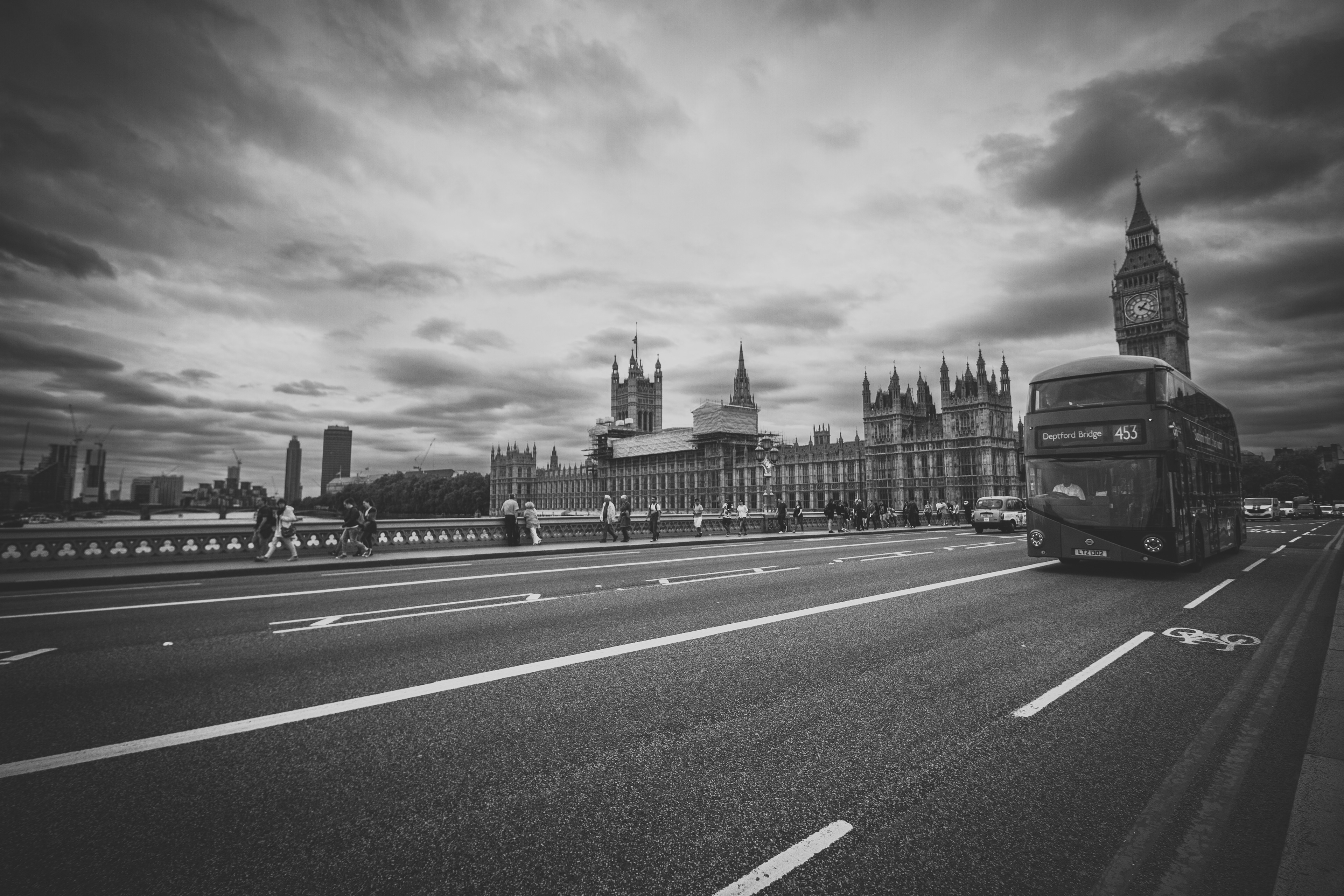 Travels. London, England. B/W. 12-12.