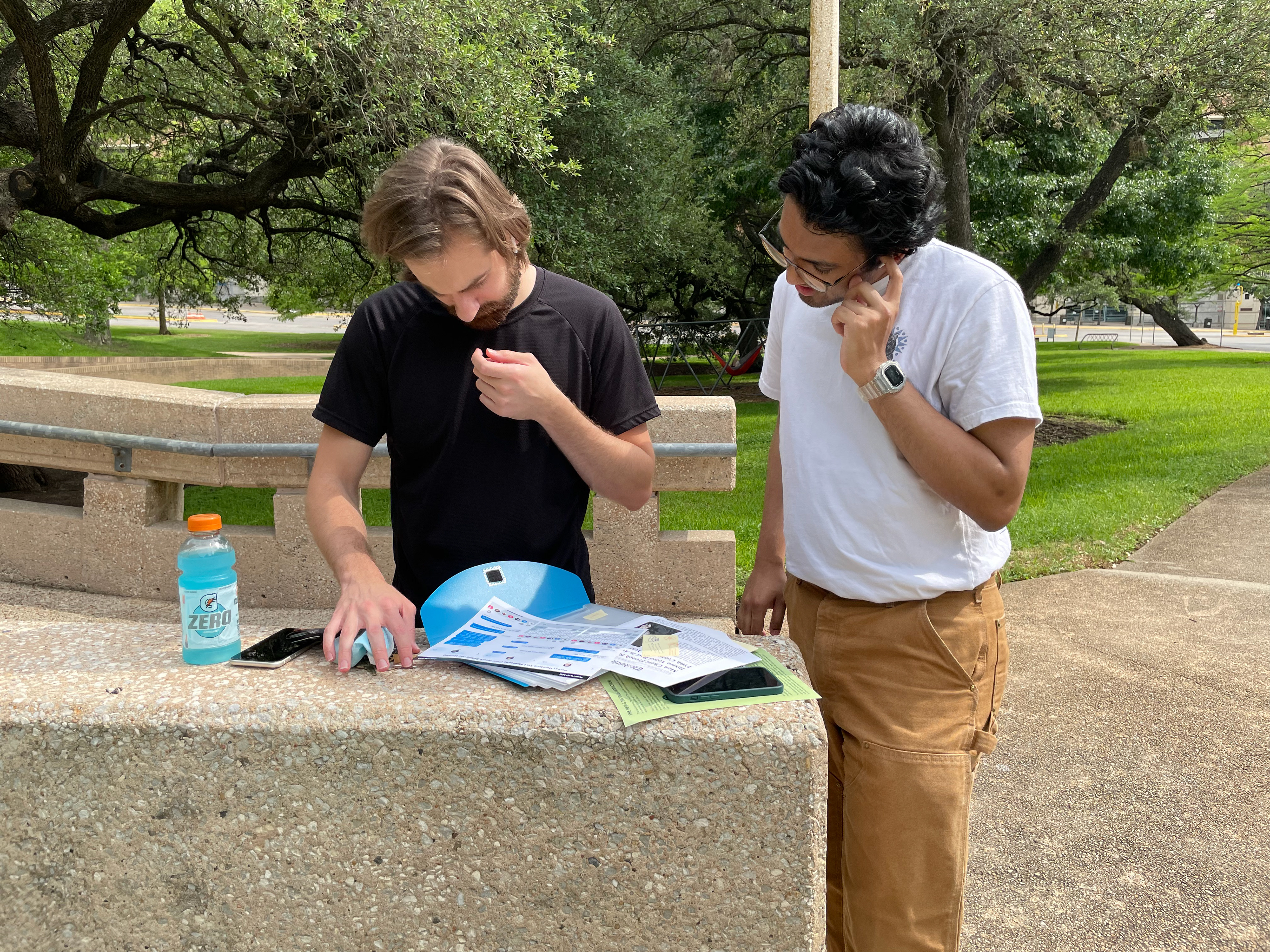 Our second beta testers, Brandon and Ammar.