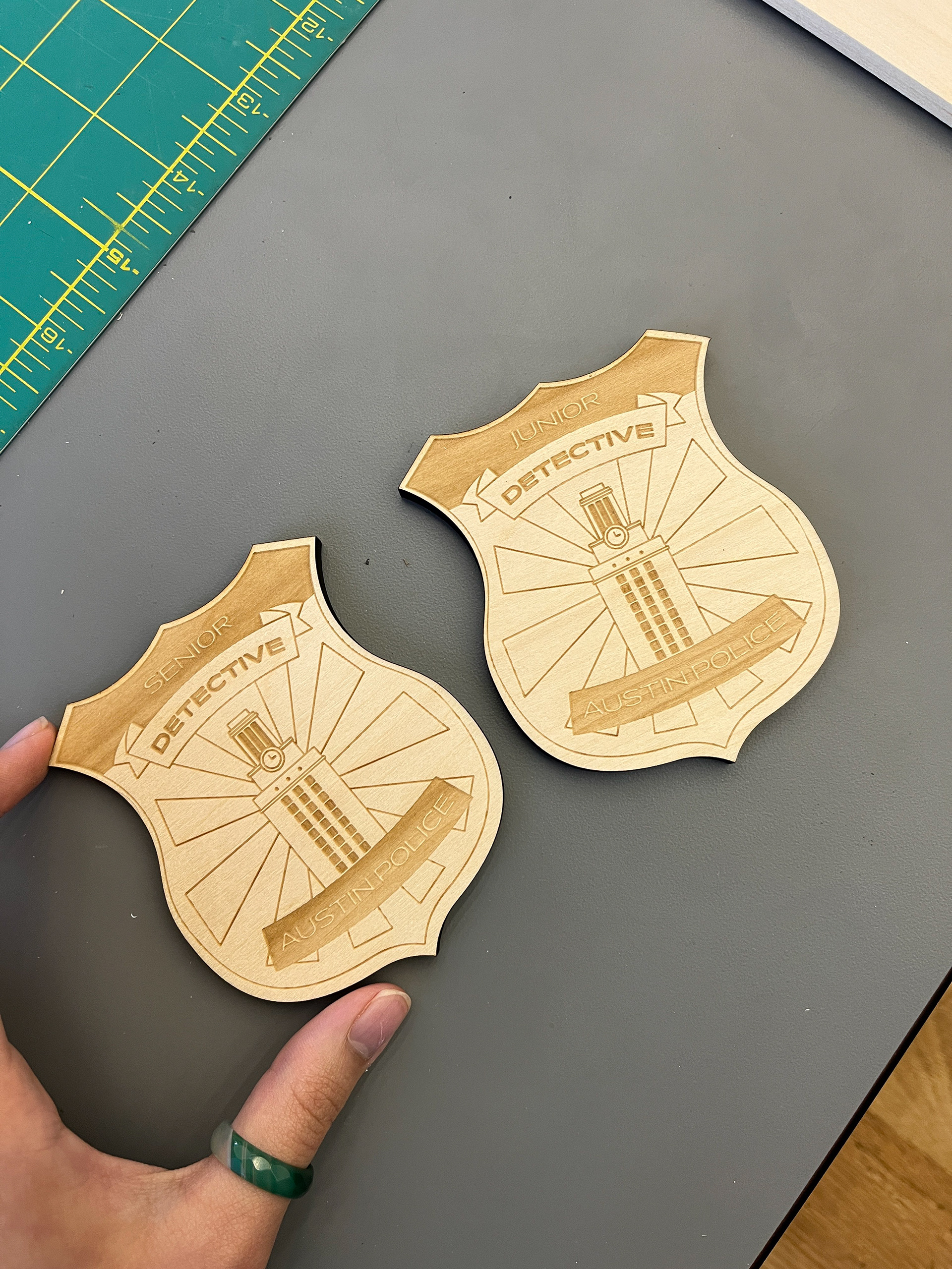 Badges fabricated