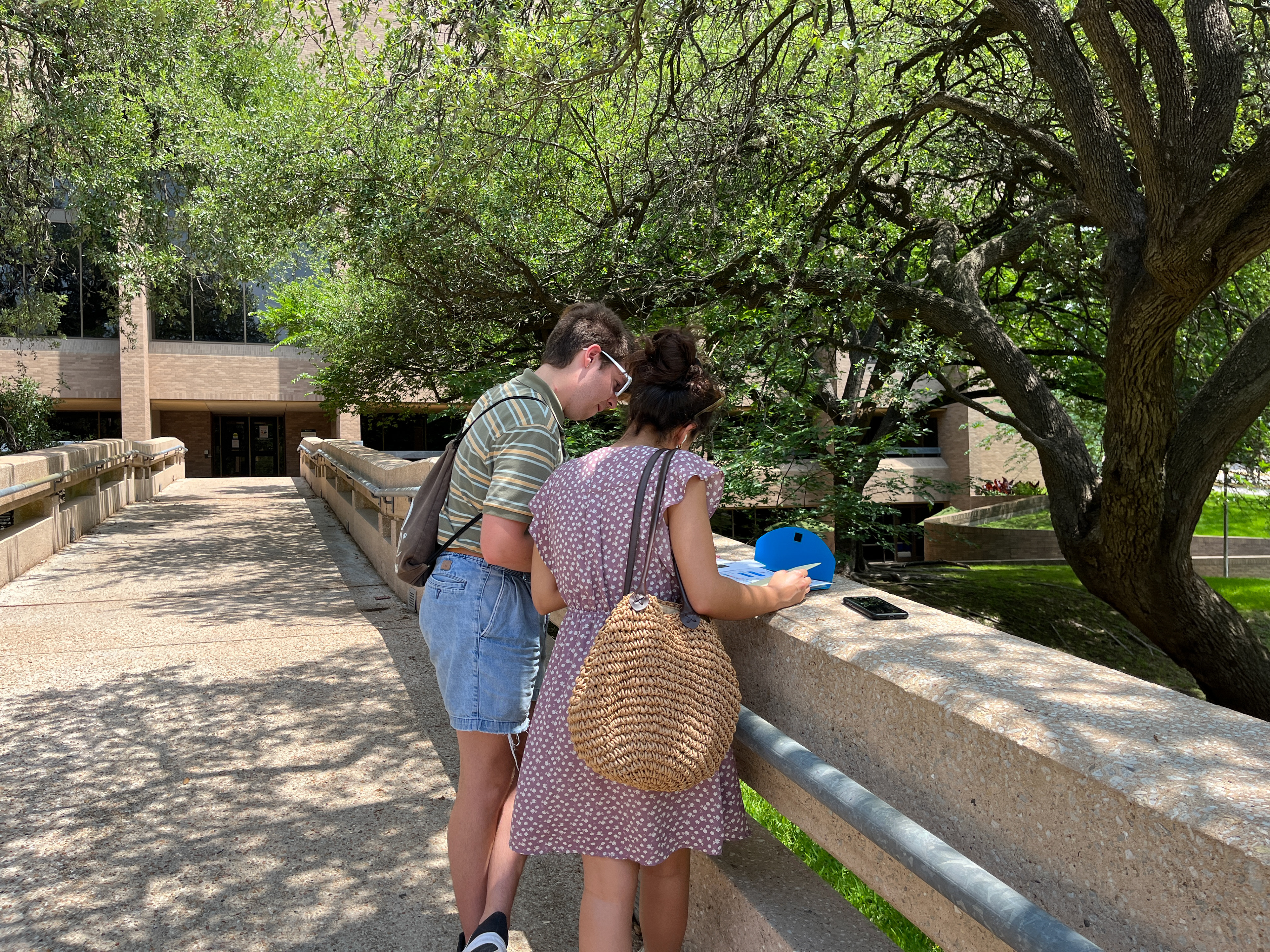 Matthew and Maya at the starting point (DFA Building)