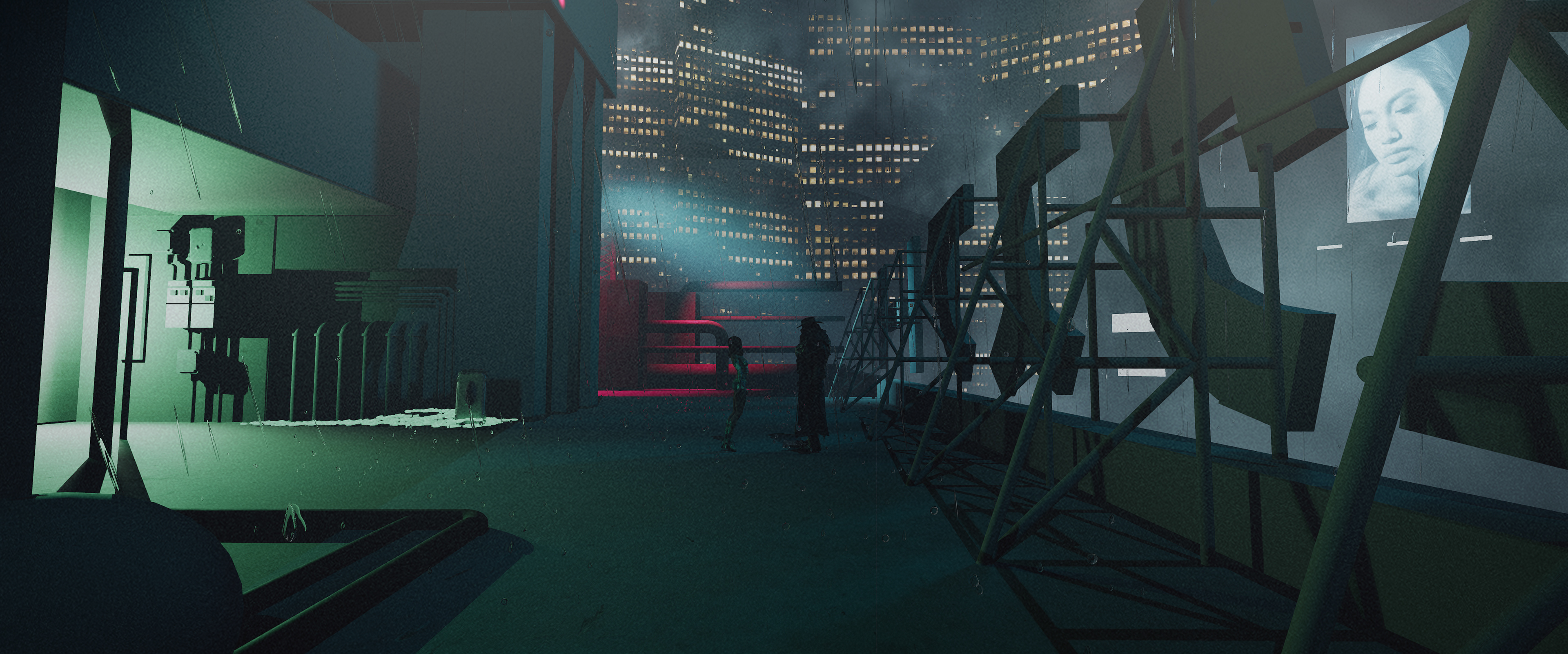 My recreation (the signage was all hand-built with geometry) in Unreal Engine