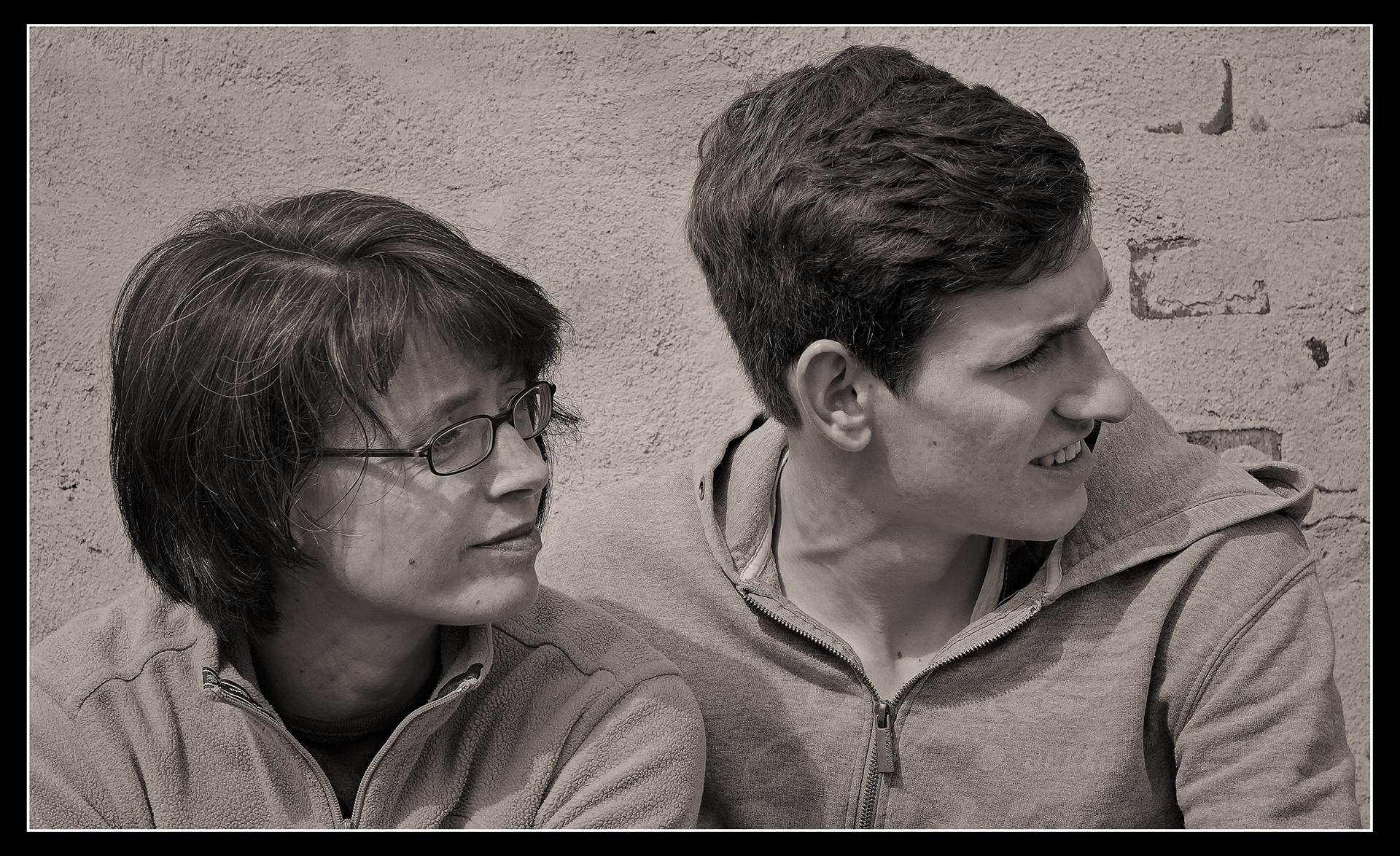 Mama und Sohn