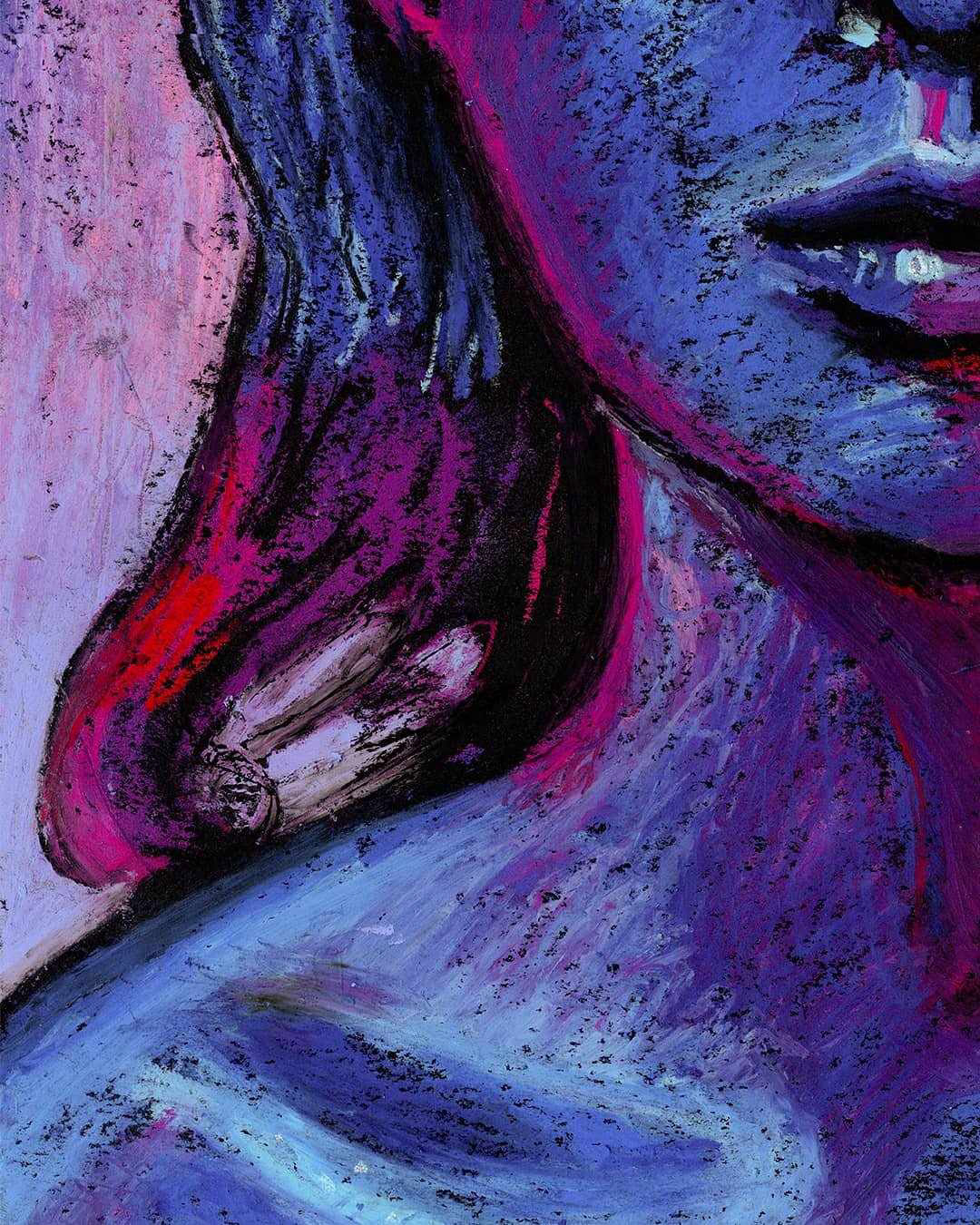 Oil pastel on paper