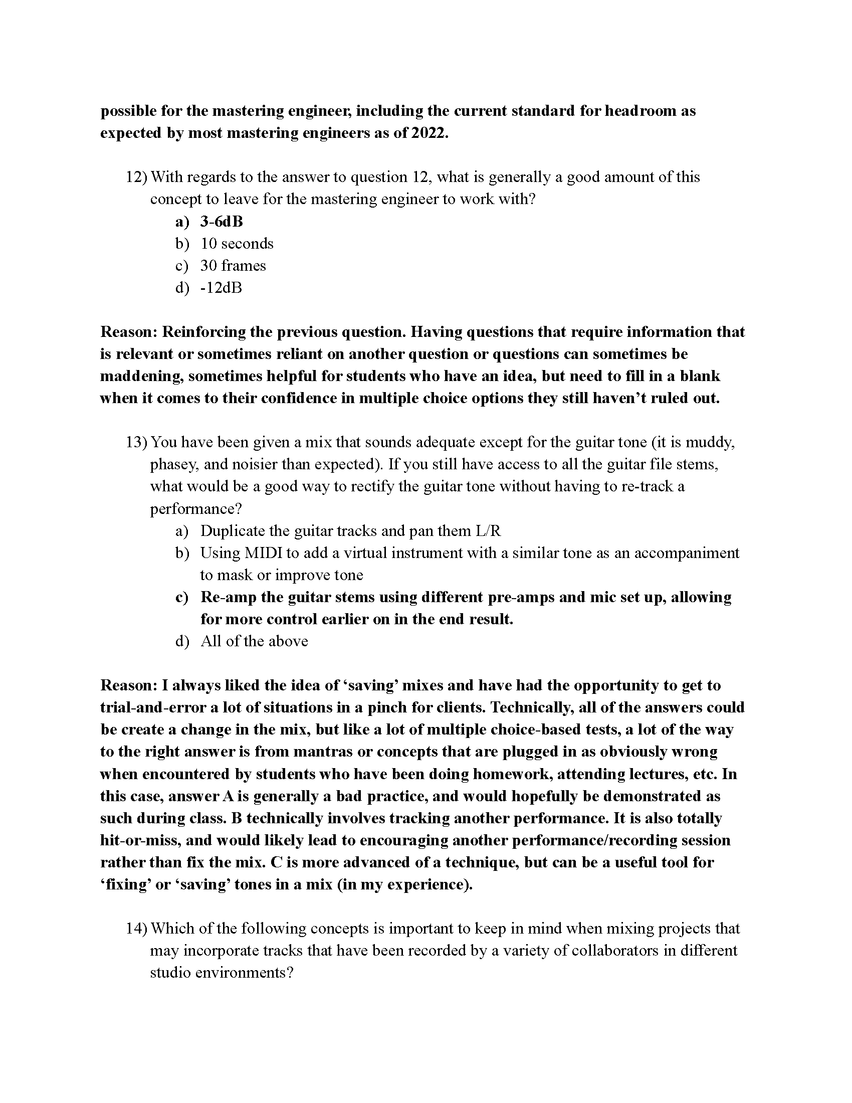 Mock exam for an undergraduate music course (5)