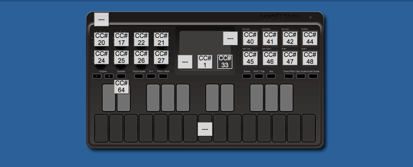 The Korg nanoKEY Studio (the main controller for testing patch control)