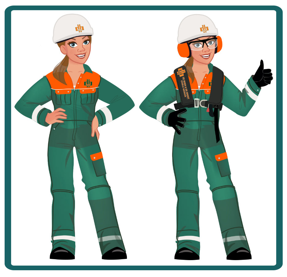 Character development for an advertising agency. Safety first illustration  and concept art for an engineering company.