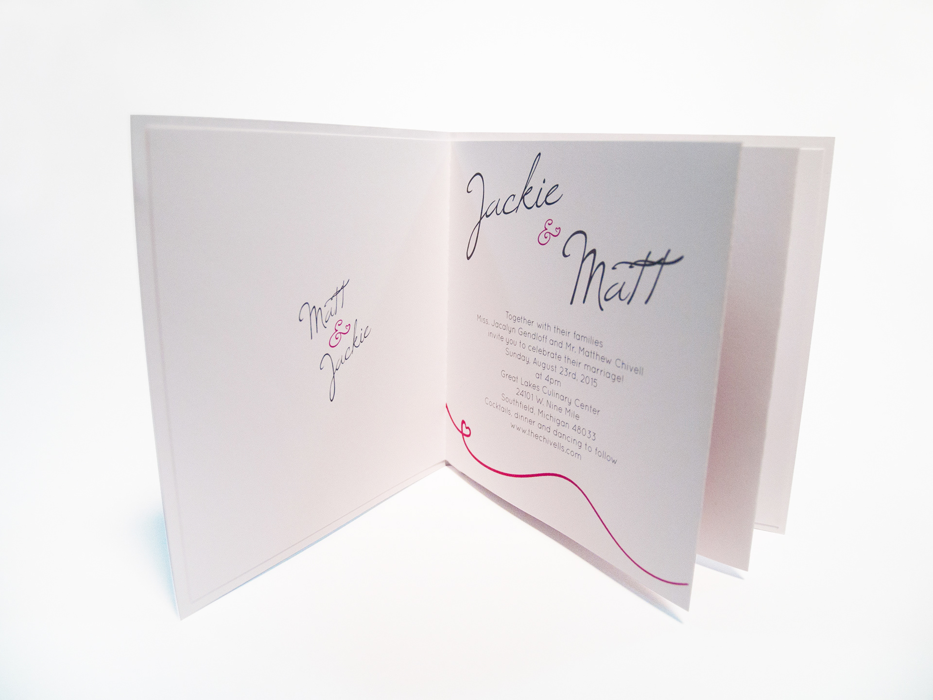 Wedding invitation booklet