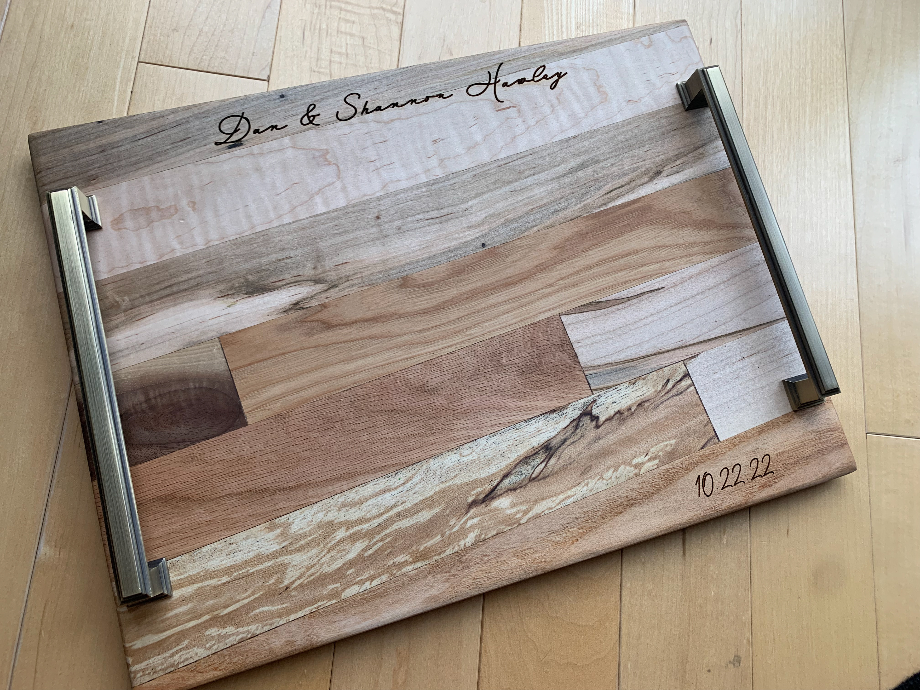Laser Engraved Charcuterie Board, great for wedding gifts!