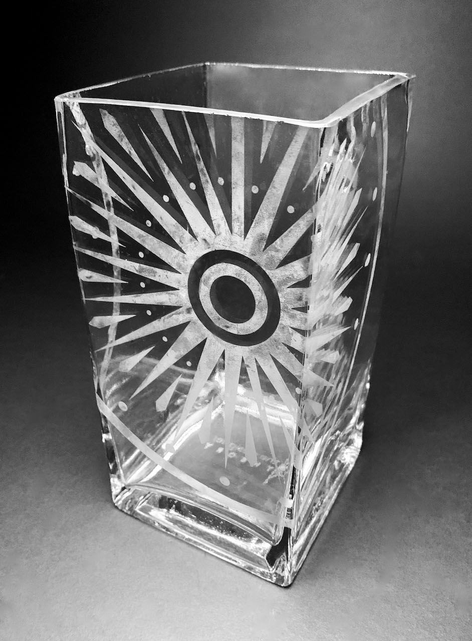 Glass etching and digital art