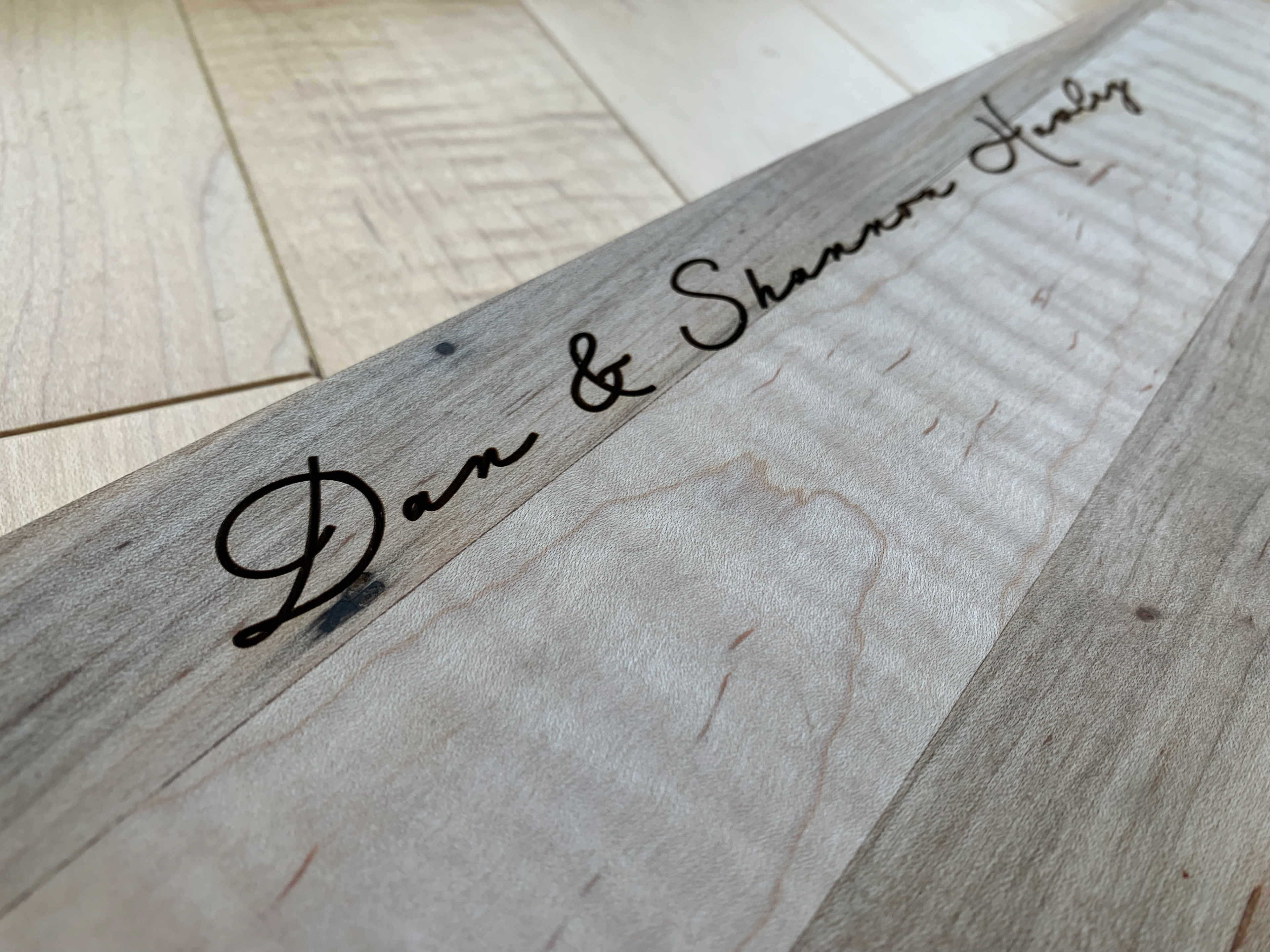 Laser Engraved Charcuterie Board, great for wedding gifts!